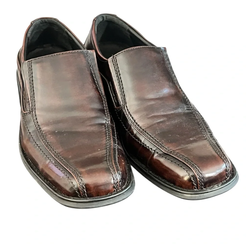 Men’s Bostonian Brown Leather Slip-on Loafer Shoes Size 8.5